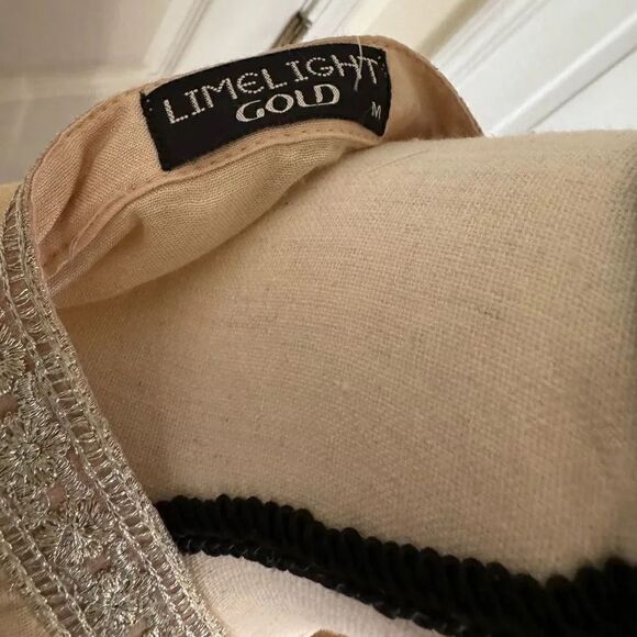 LIMELIGHT GOLD PAKISTANI DESIGNER DRESS KURTA - Picture 2 of 4